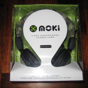 Moki GREEN CAMO HEADPHONES with In-Line Mic & Control