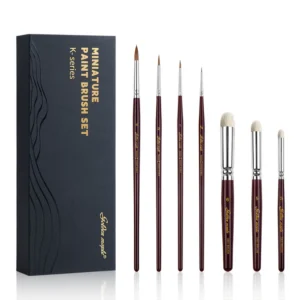Master I: 4 Kolinsky Sable & 3 Goat Hair Miniature Paint Brush Set - 7pcs