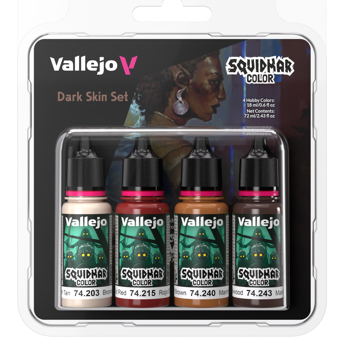 Vallejo Squidmar Colour - Dark Skin set (4)