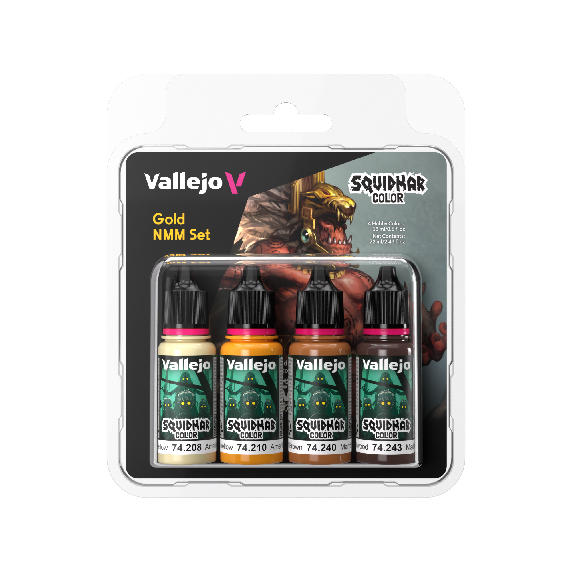 Vallejo Squidmar Colour - Gold NMM set (4)